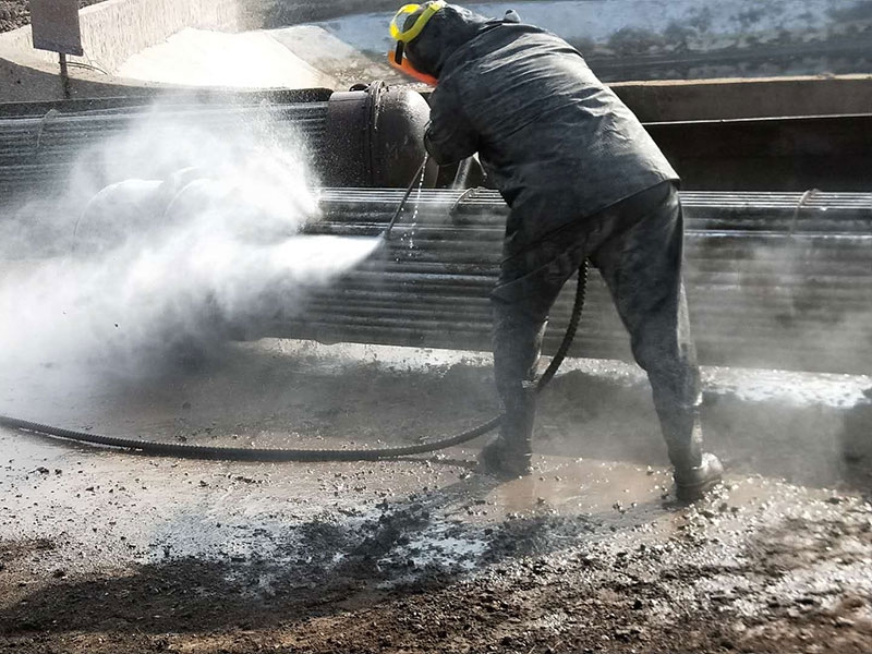 換熱器高壓水清洗換熱器施工現場